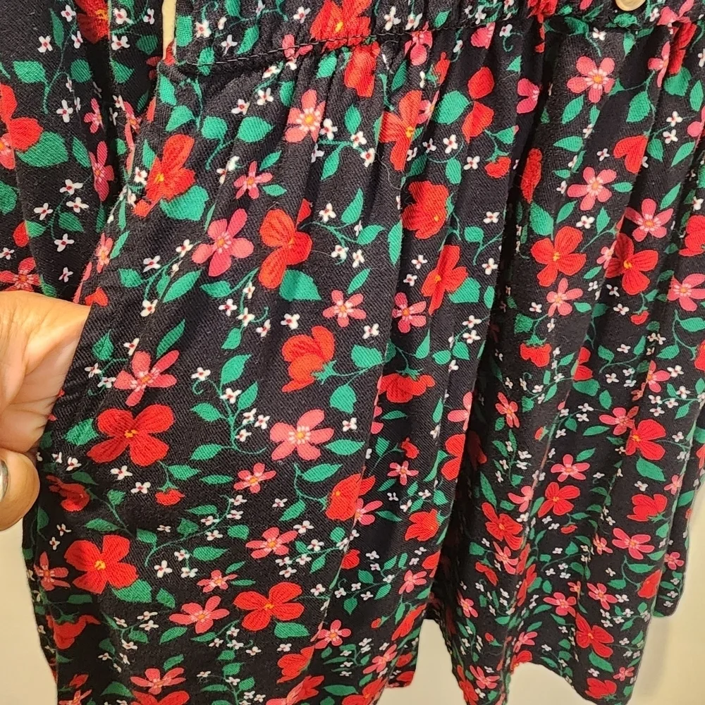 Cat & Jack Girls Long Sleeves Floral Woven Dress size M(8)